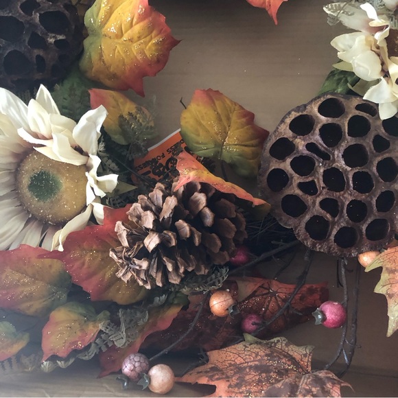 NWT Faux Autumn Wreath for Front Door Harvest Wreath Fall Decor - Picture 6 of 14